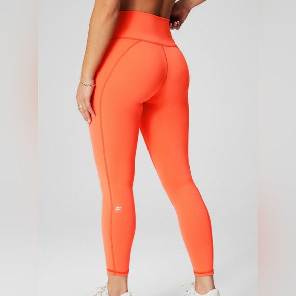 Fabletics Define PowerHold® Passion Orange High-Waisted 7/8 Leggings - Size XL - Picture 2 of 10